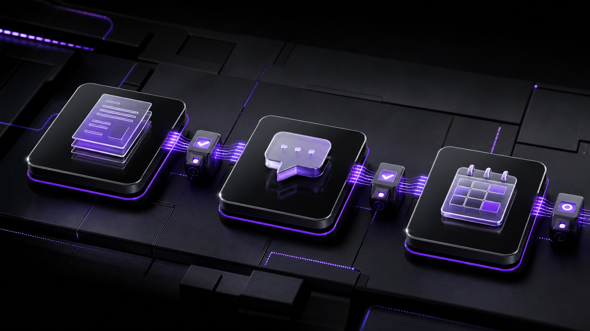 Ultraviolet operational routes connecting quote, follow-up and scheduling stages for a trades business