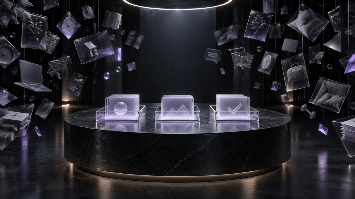 A conceptual image of mental load becoming calmer and more organised