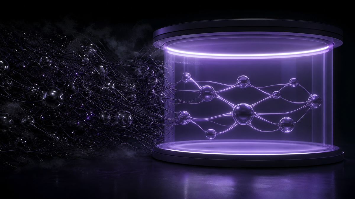 A protected ultraviolet recovery chamber stabilising a dim overloaded network on black glass