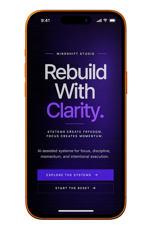 MindShift Studio on mobile — built by Acquisition Works
